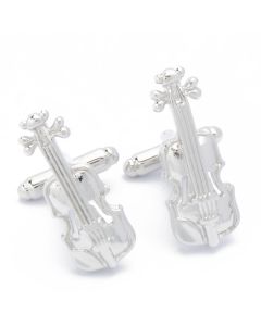 N-1741 Manchetknopen - Viool Muziekinstrument Zilver 1.jpg