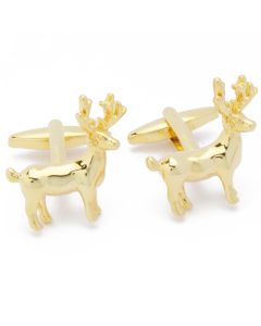 N-1762 Manchetknopen - Rendier Eland Deer Hert Goud 1.jpg