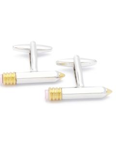 N-1790 Manchetknopen - Potlood Zilver met Roze Gum 1.jpg