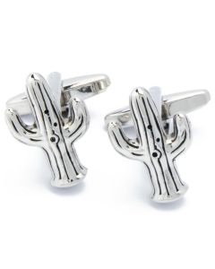 N-1824 Manchetknopen - Kaktus Cactus Zilverkleurig 1.jpg