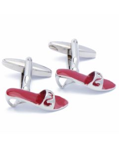 N-1842 Manchetknopen - Hoge Hakken Open Schoenen Rood 1.jpg