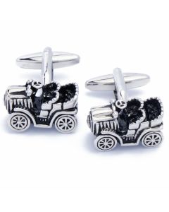 N-1846 Manchetknopen - Auto Oud Vintage Stijl Zilverkleur 1.jpg