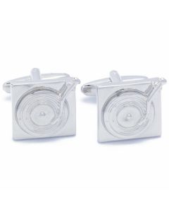 N-1850 Manchetknopen - Draaitafels DJ Platen Muziek Zilverkleur 1.jpg