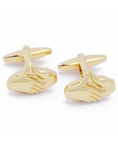 N-1867 Manchetknopen - Hand Handdruk Schuddende Handen Goud 1.jpg