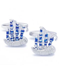 N-1886 Manchetknopen - Doedelzak Schots Zilverkleurig 1.jpg