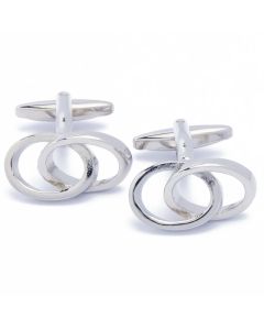 N-1914 Manchetknopen - Twee Zilverkleurige Ringen Bruiloft 1.jpg