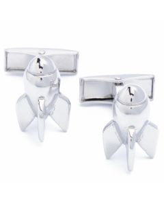 N-1923 Manchetknopen - Raket Ruimteschip Zilver 1.jpg