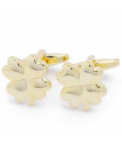 N-1937 Manchetknopen - Iers Klavertje Vier Goudkleurig 1.jpg