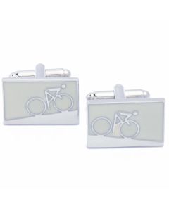 N-1943 Manchetknopen - Fiets Wielrennen Rechthoekig Fietsen 1.jpg