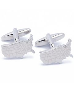 N-1965 Manchetknopen - Amerika Kaart Outline met Staten 1.jpg