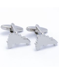 N-2000 Manchetknopen - Dominicaanse Republiek Kaart Outline 1.jpg