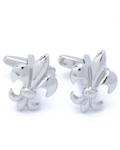N-2104 Manchetknopen - Franse Lelie Zilver 1.jpg