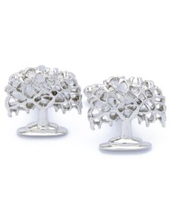 N-2106 Manchetknopen - Eikenboom Boom Zilverkleurig 1.jpg