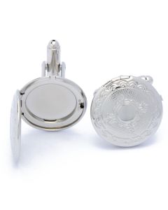 N-2122 Manchetknopen - Rond Fotolijstje met Patroon 1.jpg