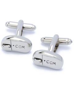 N-2141 Manchetknopen - Computermuis Zilverkleurig 1.jpg