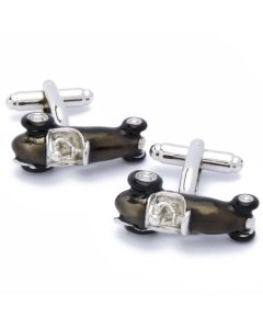 N-2203 Manchetknopen - Raceauto Vintage Oldtimer Zwart 1.jpg