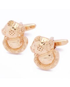 N-2342 Manchetknopen - Duikhelm Vintage Rose Goud 1.jpg