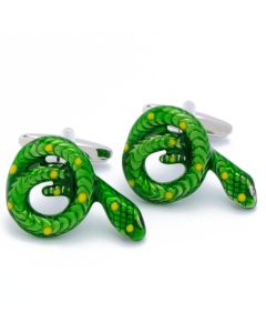 N-2370 Manchetknopen - Groene Boompython Slang 1.jpg