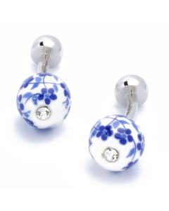 N-2390 Manchetknopen - Rond Porcelijn met Delfts Blauw 1.jpg