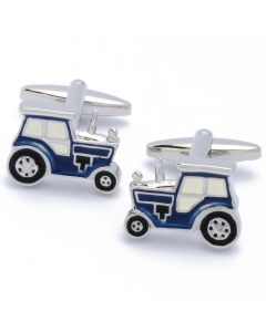 N-2411 Manchetknopen - Tractor Trekker Blauw en Zwart 1.jpg