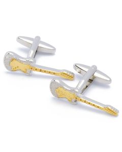 N-2449 Manchetknopen - Elektrische Gitaar Goud en Zilver 1.jpg