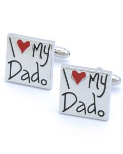 N-2517 Manchetknopen - I Love My Dad Zilver Rood 1.jpg