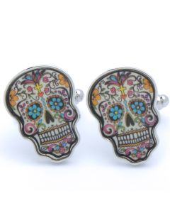 N-2537 Manchetknopen - Doodshoofd Gekleurd 1.jpg