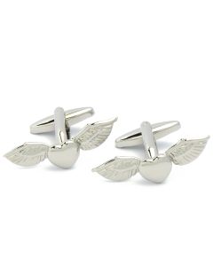 N-2541 Manchetknopen - Hart met Vleugels Zilverkleurig 1.jpg