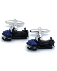 N-2593 Manchetknopen - Sneeuwscooter Zwart en Blauw 1.jpg