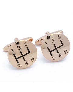 N-2606 Manchetknopen - Versnellingen Rond Rose Goud 1.jpg