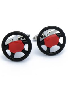 N-2610 Manchetknopen - Sportstuur Zwart en Rood 1.jpg