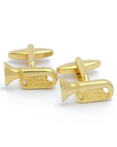 N-2624 Manchetknopen - Tuba Goudkleurig 1.jpg