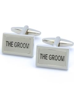 N-2767 Manchetknopen - The Groom Bruidegom Bruiloft Rechthoekig 1.jpg