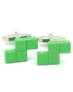 N-2786 Manchetknopen - Tetris Groen Blok Z-Vorm 1.jpg