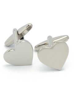 N-2824 Manchetknopen - Hartjes Vlak Egaal Zilverkleurig 1.jpg