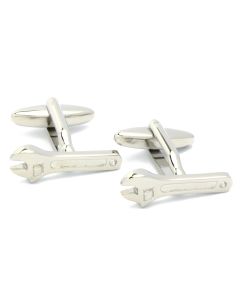 N-2834 Manchetknopen - Moersleutels Langwerpig Zilverkleurig 1.jpg