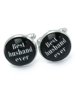 N-2951 Manchetknopen - Best Husband Ever Zwart Wit 1.jpg