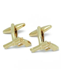 N-2962 Manchetknopen - Geweer Revolver Rose Goudkleurig 1.jpg