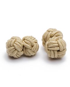 SK-1002 Manchetknopen - Zijden Knoop Beige 1.jpg