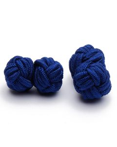 SK-1018 Manchetknopen - Zijden Knoop Donkerblauw 1.jpg