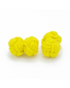 SK-1020 Manchetknopen - Zijden Knoop Geel 1.jpg