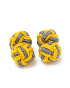 SK-1068 Manchetknopen - Zijden Knoop met Oranje en Paars 1.jpg