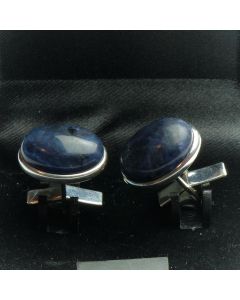 ZE1-1002 Manchetknopen - Echt Zilver 925 Sodaliet 1.jpg