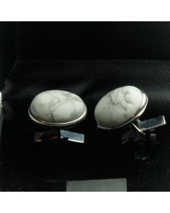 ZE1-1004 Manchetknopen - Echt Zilver 925 Howliet 1.jpg