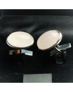 ZE1-1006 Manchetknopen - Echt Zilver 925 Rozenkwarts 1.jpg