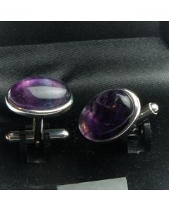ZE2-1003 Manchetknopen - Echt 925 Zilver Amethist 1.jpg