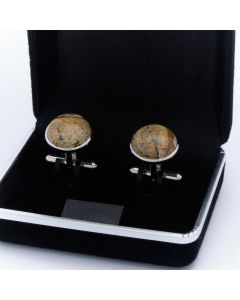 ZE3-1007 Manchetknopen - Echt Zilver 925 Rond Bruine Jasper Jaspis 1.jpg