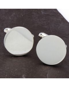 ZI-1003 Manchetknopen - Echt Zilver 925 Rond Effen Spiegelend Glad 1.jpg