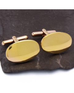 ZI-1007 Manchetknopen - Echt Zilver 925 Ovaal Rose Goud Verguld 1.jpg