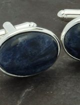 Zilver Sodaliet Productbanner Unieke Manchetknopen